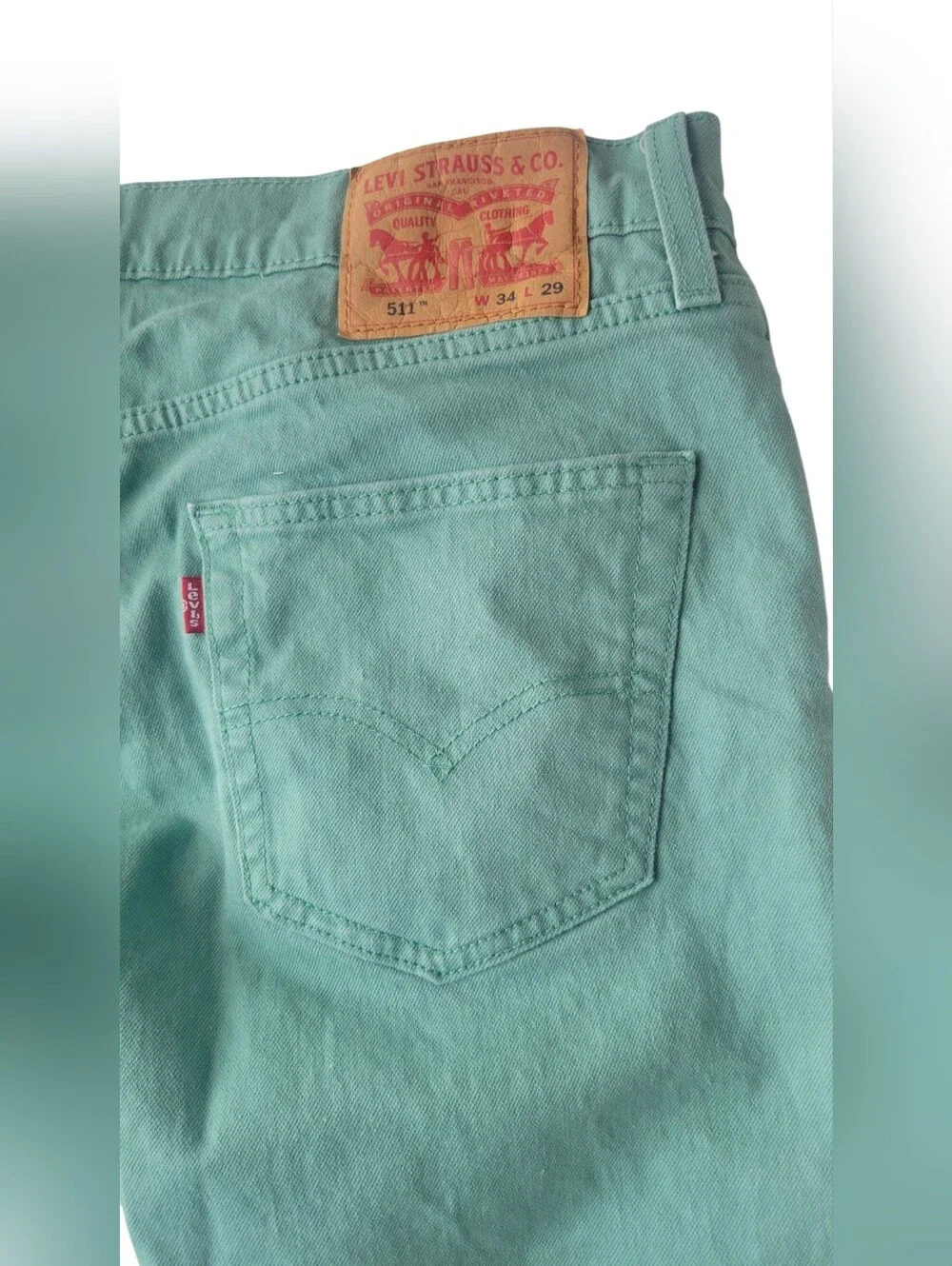 Levi's 511 Slim Fit Jeans Sz 34x29 Green